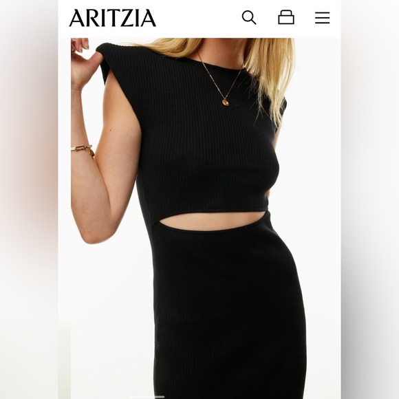 Grey Aritzia Knit Cutout Mini Dress - Picture 3 of 7